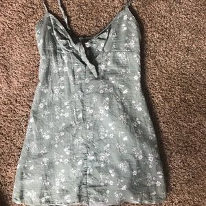 PacSun Lottie Moss Green Floral Mini Dress